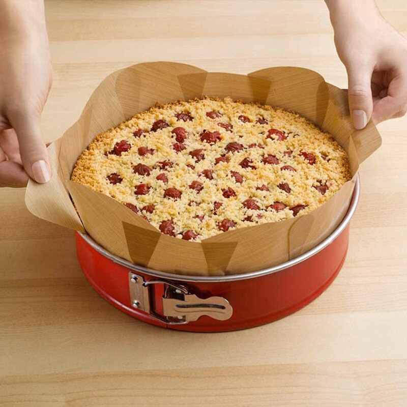 Kuchen Backen Werkzeuge Einfach Zu Verwendung bilden Kuchen matt Kuchen Zinn Liner Nicht-Stock Für Backen Pfanne Blatt 6 zoll 8 Zoll khaki Runde Kuchen Matten