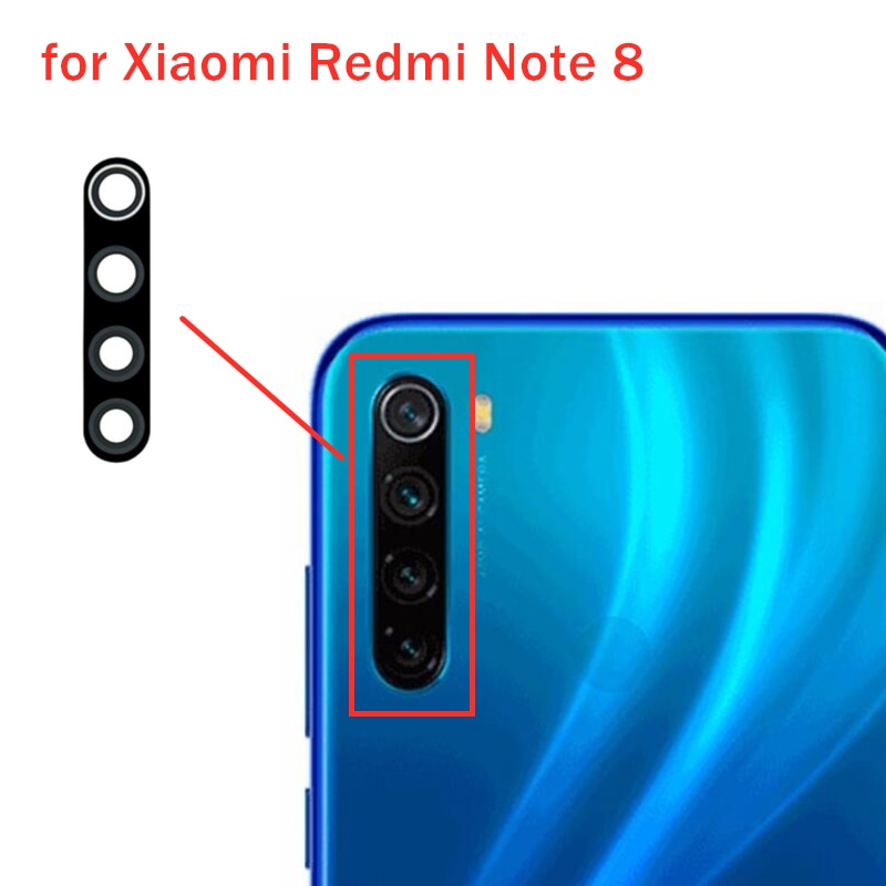 3 teile/los für Xiaomi Redmi Hinweis 8 Zurück Kamera Glas Objektiv Haupt Hinten Kamera Objektiv mit Kleber Redmi Hinweis 8 reparatur Ersatzteile