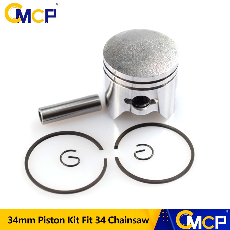 1 einstellen 34mm Kolben Bausatz passen Gaslione Chinsaw 34 Kettensäge Ersatzteile einstellen Kettensäge Kolben Bausatz