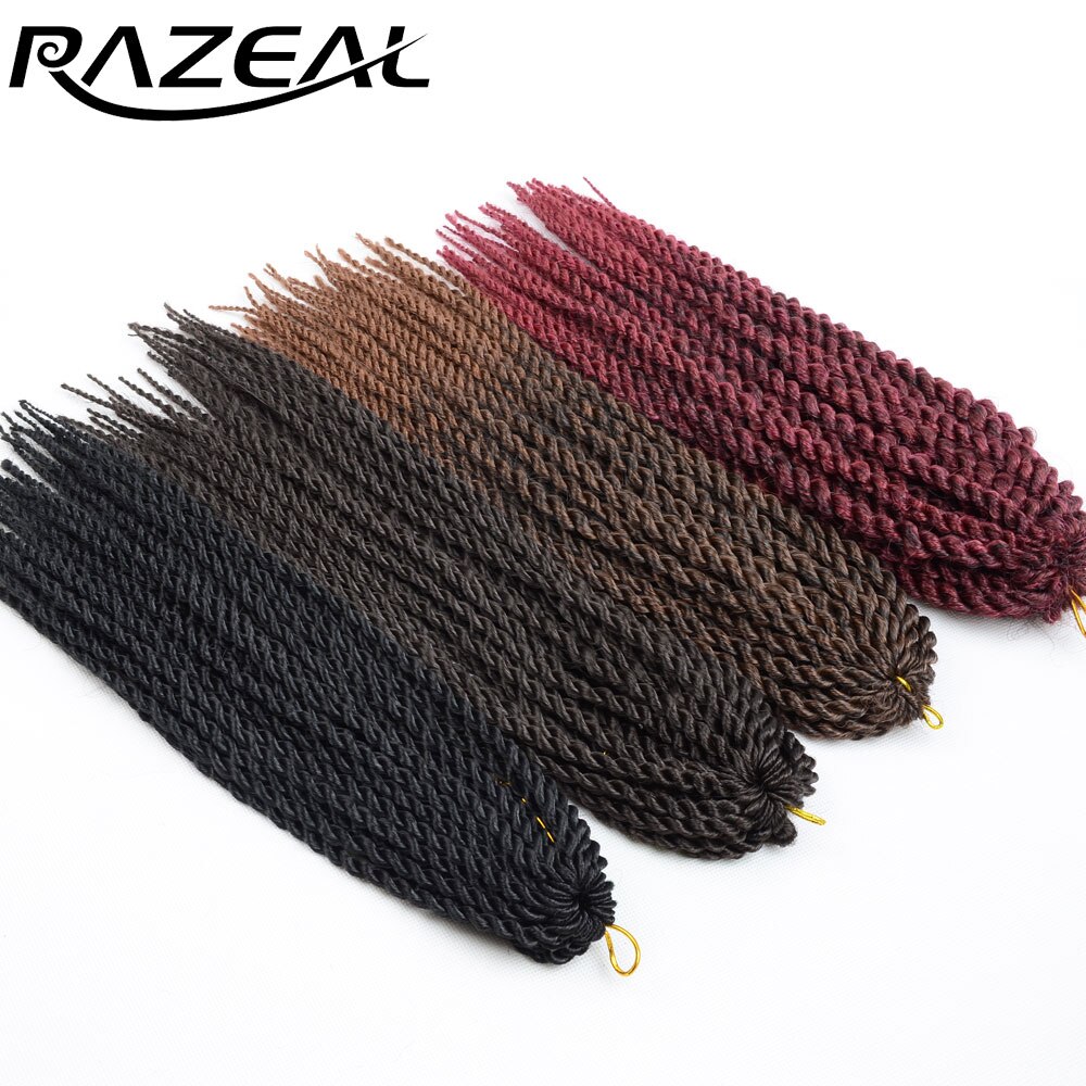 Razeal Mikro häkeln Zöpfe 14 zoll Senegalese Twist Haarverlängerung Für freundlicher Jugendliche Synthetischen Flechthaar Hohe Temperatur