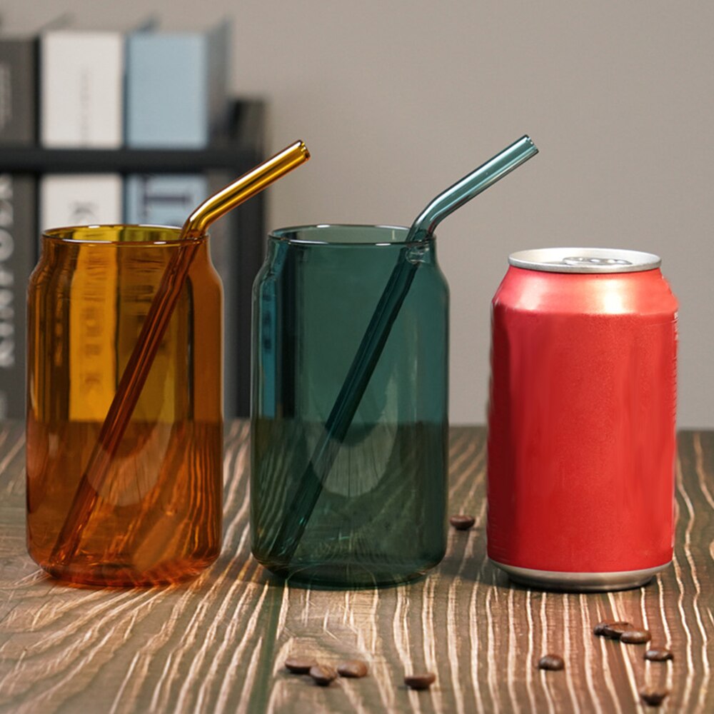 Kreative Glas Becher Cola Kann Geformt Glas Becher Kaltes Getränk Tasse Cafe Getränke Saft Milch Tasse Wärme Beständig Trinken Glas becher