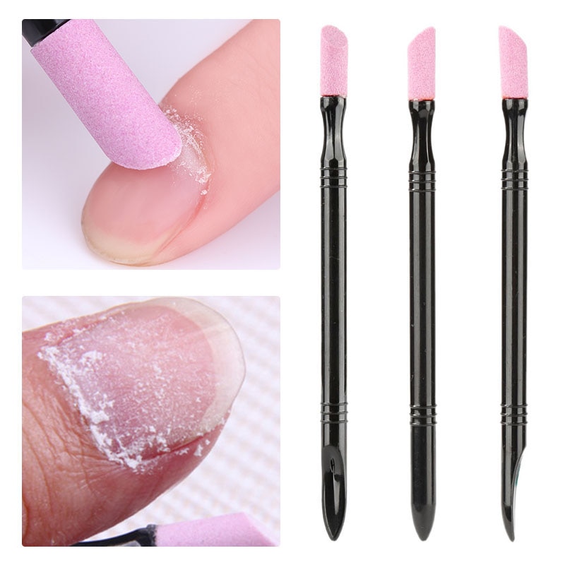 Nagel Kunst Trimmer Polnische Stock Quarz Peeling Peeling Häutchen Entferner Pusher Manikübetreffend Quarz Schleifen Stöcke Nagel Kunst Häutchen Pu