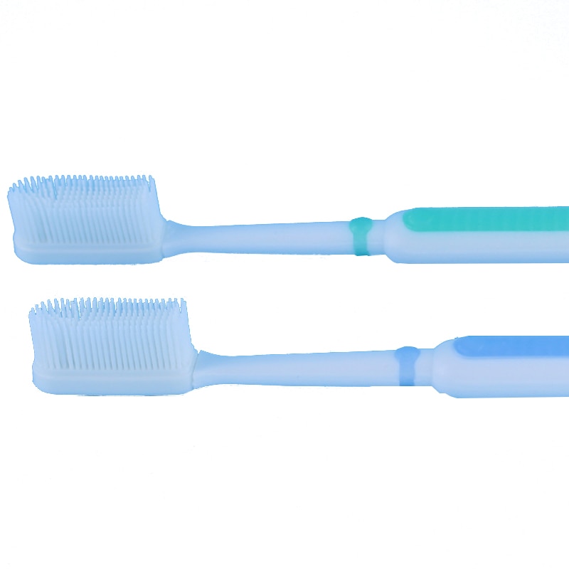 2Stck Weiche Zahnbürste Erwachsene Silikon Nano Pinsel Mundpflege Nano-antibakterielle Zahnbürste