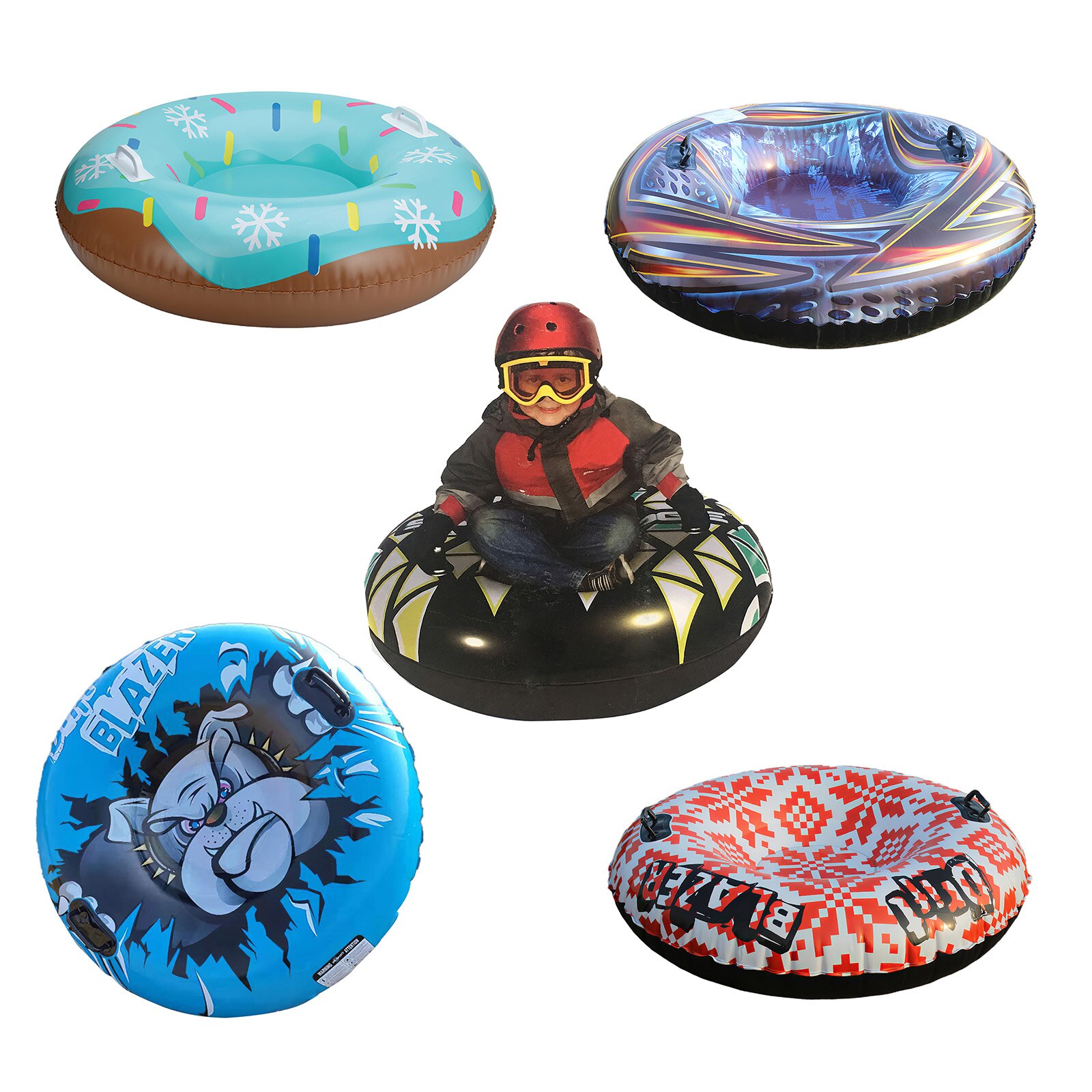 draussen Schlitten Aufblasbare Ski Runde Winter Spielzeug Kalt Beständig Pvc Ski Runde Sport Spielzeug Doppel Ski Runde freundlicher Ski Schnee rohre Schwebte