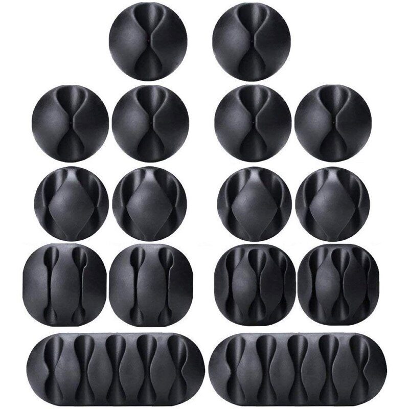 Kabel Clips, 16 Pack Kabel Veranstalter Kabel Verwaltung Selbstklebende Kabel Halfter für sterben Organisation Kabel Heimat und Büro