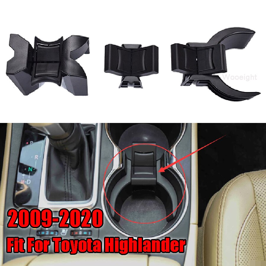 Wooeight 1x Auto Center Konsole Wasser Tasse Halfter Trinken Stehen Einsatz Teiler Bord Für Toyota Hochländer