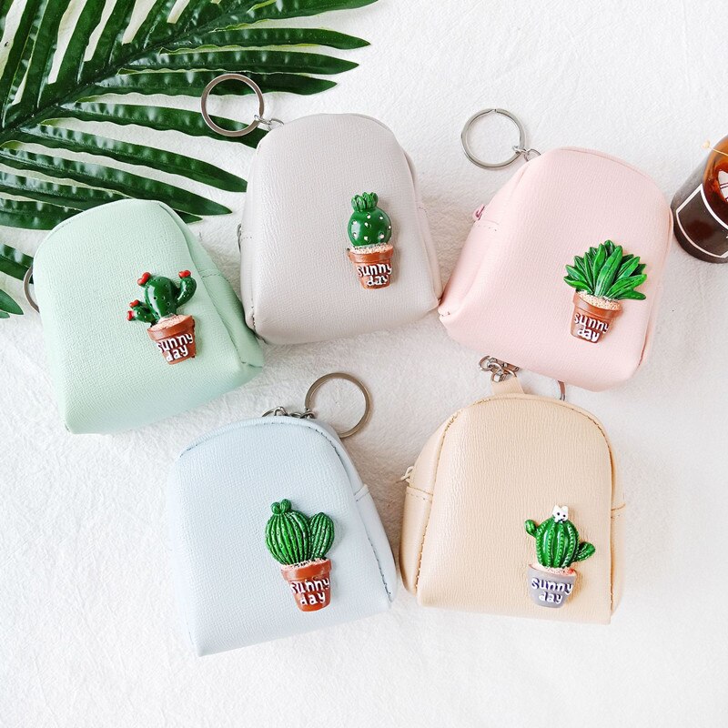 1PC Karikatur Nette Kaktus PU Lagerung Taschen NäHenne DIY Lieferungen Taschen Perle Strass Geschmack häkeln Werkzeug Reisen Tragbare Lagerung Kasten