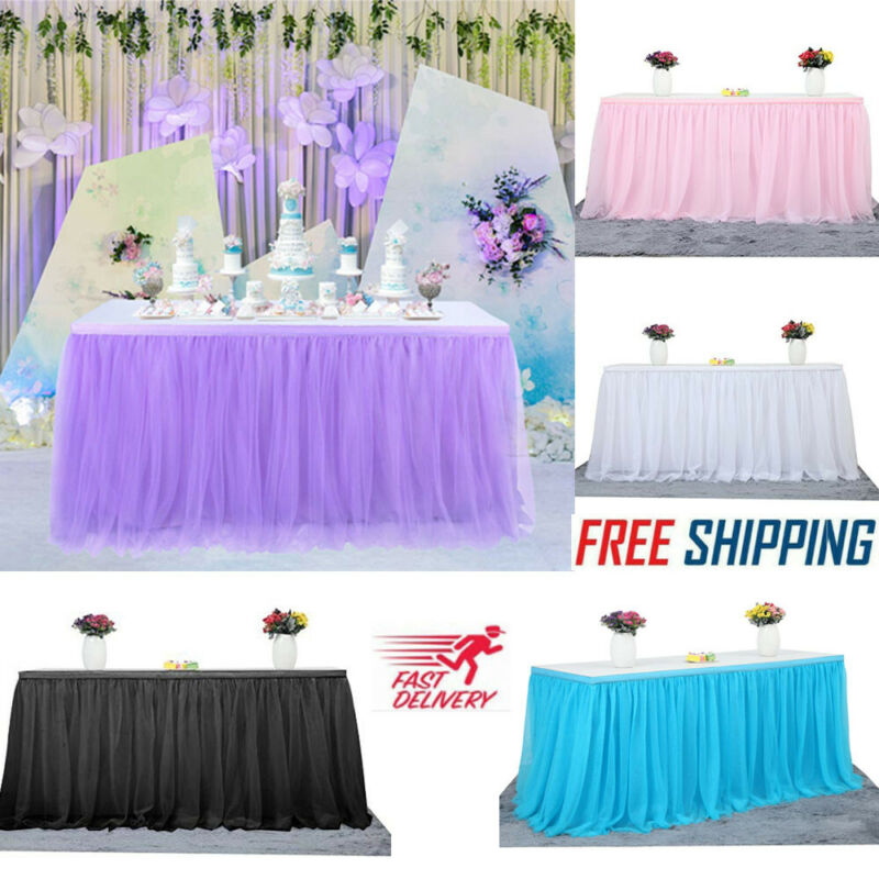 5 farben Tüll Tabelle Felsen Geschirr Hochzeit Geburtstag Party Tisch Tuch Favordd Hochzeit Party Weihnachten Baby Dusche Geburtstag Dekor