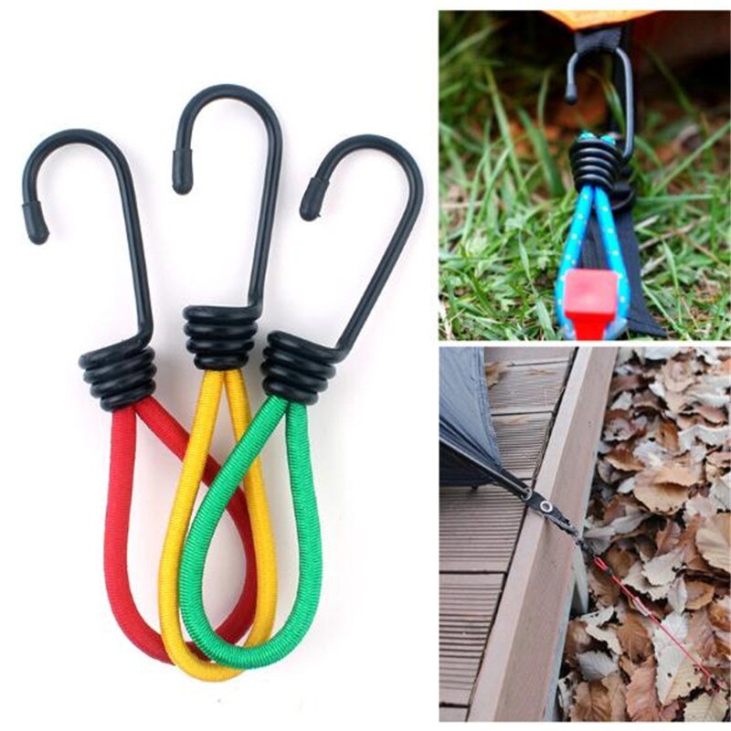 Zelt Zubehör (12 stücke) Elastische Seil Schnalle 15 cm Camping Zelt Wind Stopper Seil Schnalle Camping strecken Kabel