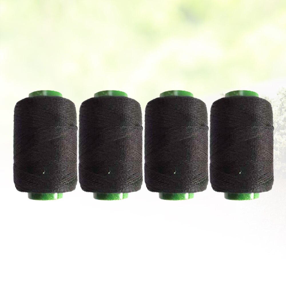 4 Stck 300M/Rollen Nähgarn Perücke Hand NäHenne Material Schneider Werkzeug für Quilten Polster Perlen Draperie (schwarz)