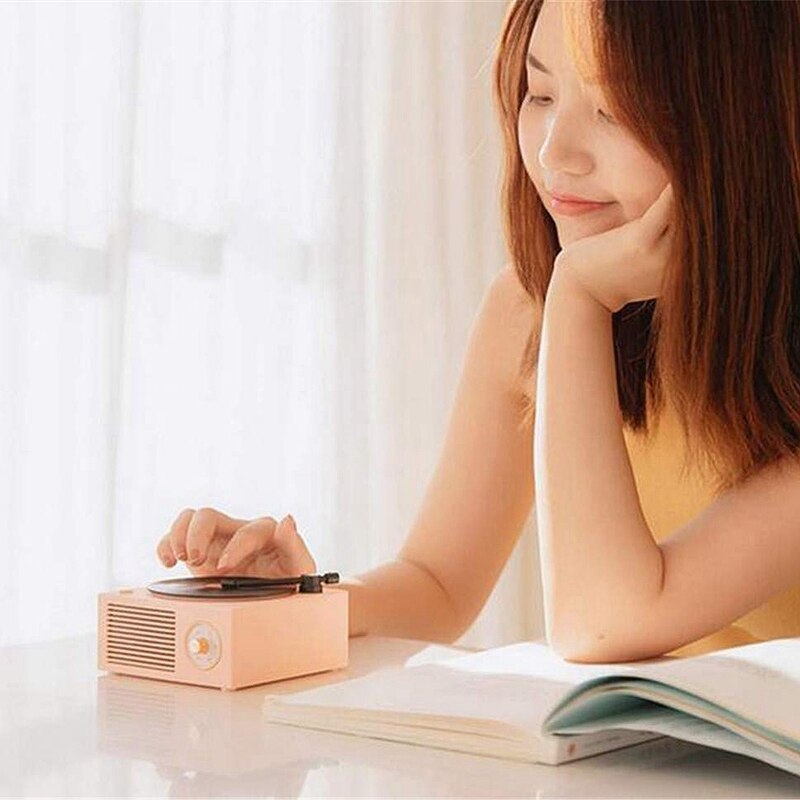 3 in 1 Schallplatte Spieler, Tragbare Drahtlose o retro Bluetooth Lautsprecher Subwoofer Mini Lautsprecher Soundbar