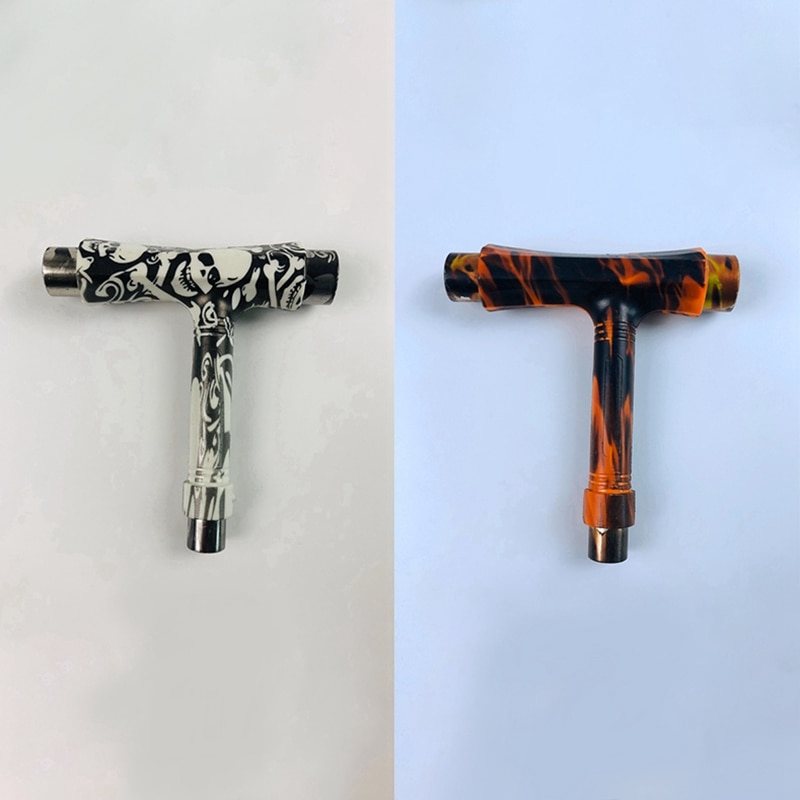 Skateboard Werkzeug T Werkzeuge mit L Schlüssel Metall & Kunststoff Grafik Montage Werkzeuge für Schlittschuh-Gremium Longboard Rolle Steckdosen