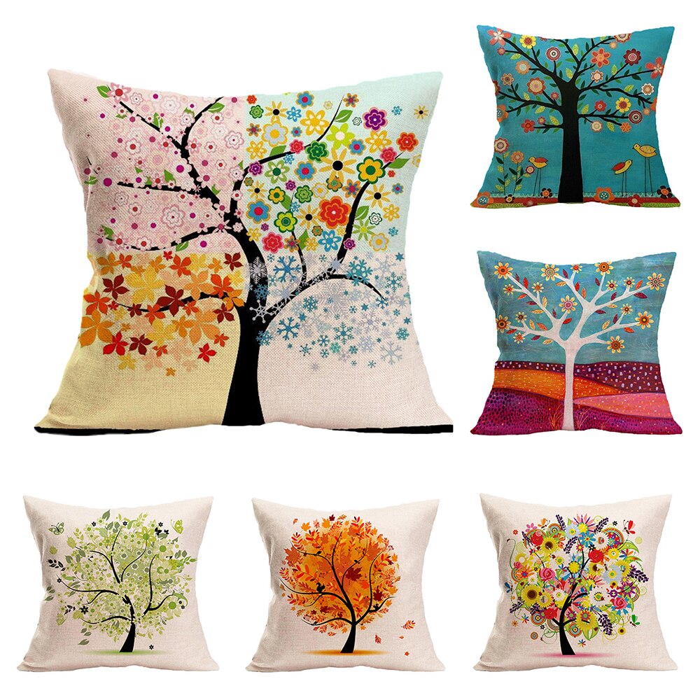 Pflanze blume leinen kissen Kissen Abdeckung Kissen fallen Schlafzimmer Sofa Auto Werfen Kissen Abdeckung Wohnkultur 45*45