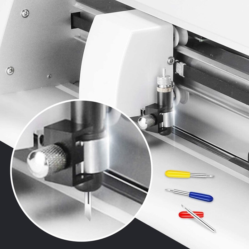 100 schneiden Klingen, für Erkunden Luft / Luft 2 Hersteller Ausdruck 30/40/60 Grad Schneiden Plotter Ersatz Klingen