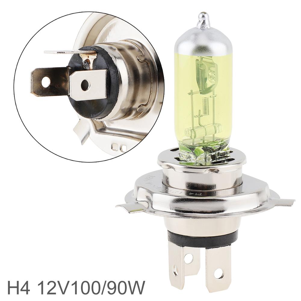Auto H4 Halogen Lampe 12V H4 100 90W 2500K Gelb Licht Super Helle Auto Xenon Halogen Lampe Auto Vorderseite Scheinwerfer Nebel Birne Für Auto