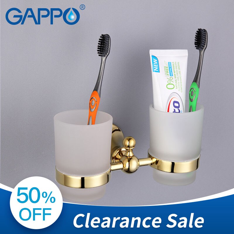 GAPPO 1 einstellen zink-legierung tasse Halfter Glas tassen Zauberstab-montieren Doppel Zahnbürste Zahn tasse Halfter Schlecht Zubehör GA1408