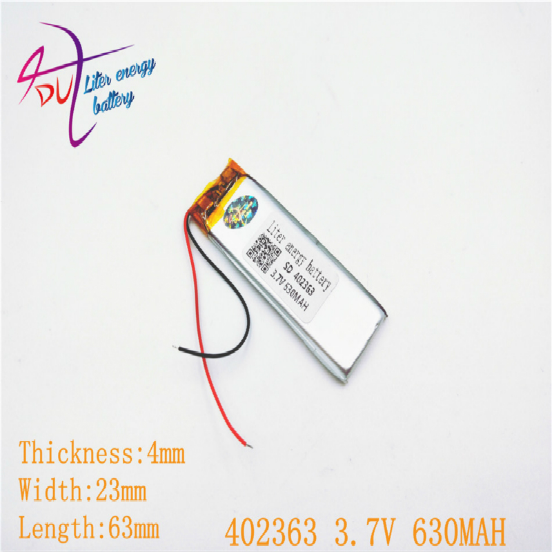 3,7 V 630mAh 402565 402363 Liter energie Lithium-Polymer li ionen Akku zellen Für Mp3 MP4 MP5 GPS Handy, Mobiltelefon bluetooth