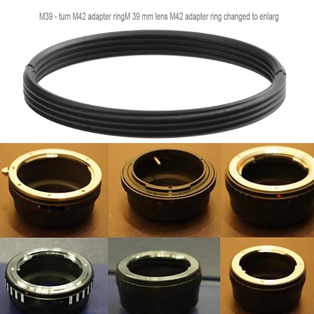 Hohe Präzision Metall M39 zu M42 Schraube Objektiv montieren Adapter Schritt hoch Ring M39 Objektiv zu M42 39mm zu 42mm Adapter Ring Schwarz
