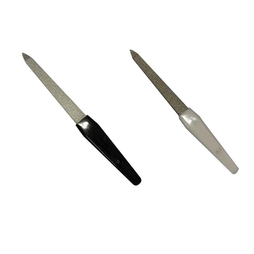5Stck Kunststoff Griff Metall Doppelseitige Nagel Dateien Hause Nagel Datei DIY Manikübetreffend Pedikübetreffend Werkzeug