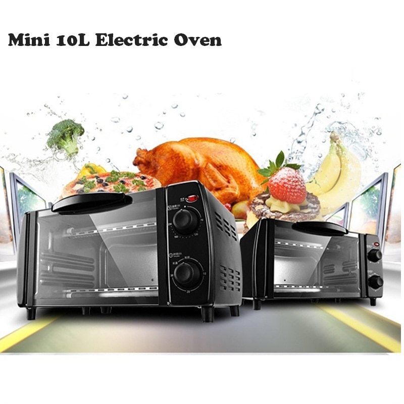 DMWD 10L Mini Elektrische Ofen Multifunktionale Backofen Pizza Kuchen Braten Steak Huhn Kuchen Brot Torte Hersteller Für Haushalt 220V