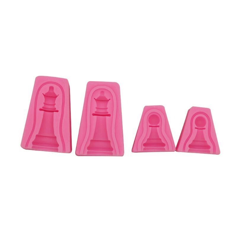 6 Stck 3D Internationalen Schach bilden Harz Gehäbenutzen Schmuck Schokolade Backen Werkzeuge