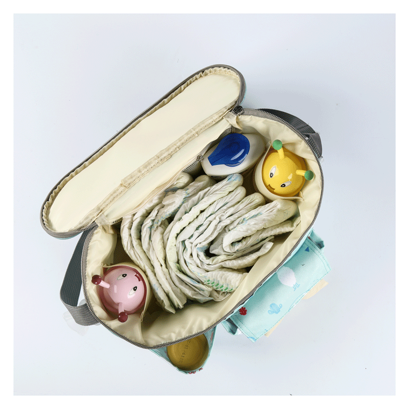 Sommer Stil Kleinkind Warenkorb Koffer Tasche Wasserdichte Windel Tasche Multi-funktionale Gedruckt Mutter'S Tasche