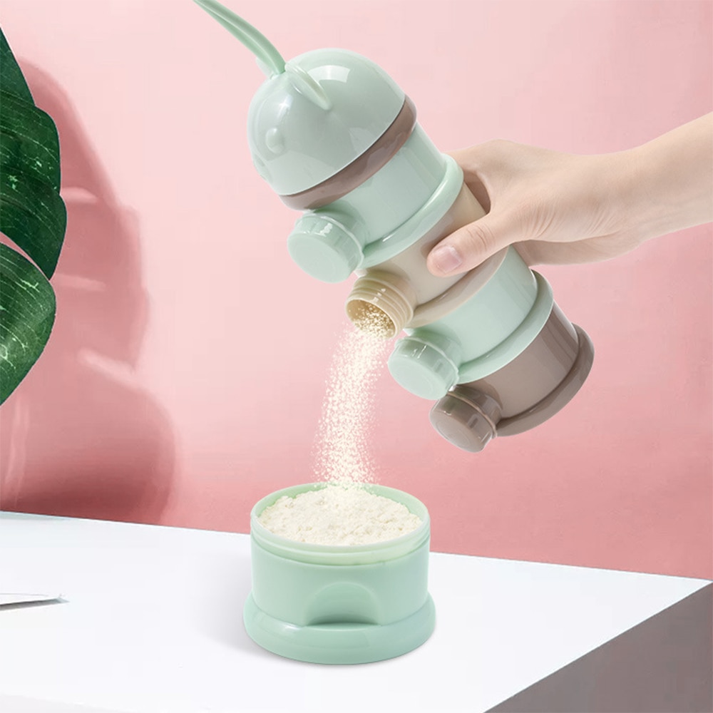 3 / 4 schichten Bär Stil Tragbare Babys Lebensmittel Lagerung Kasten Ätherisches Getreide Karikatur Kleinkind Milch Pulver Kasten tapsen Snacks Container