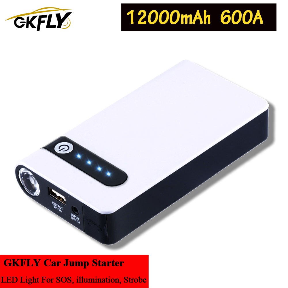 GKFLY hoch Energie 12V 600A Ausgangs Gerät 12000mAh Auto Starthilfe 4USB Energie Bank Auto Ladegerät Für Auto batterie Booster Buster