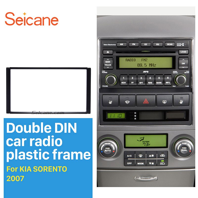 Seicane 173*98mm Doppel Lärm Auto Radio Faszie für 2006 KIA SORENTO Bindestrich montieren Auto Umrügestochen DVD rahmen Autostereo Adapter