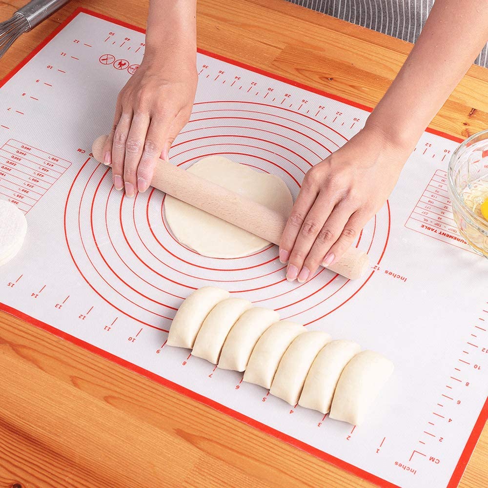 60x40cm BPA Silikon zurück matt Pizza rollen Teig matt Nicht-Stock Gebäck Silizium Backen matt Blatt küche Backen Zubehör