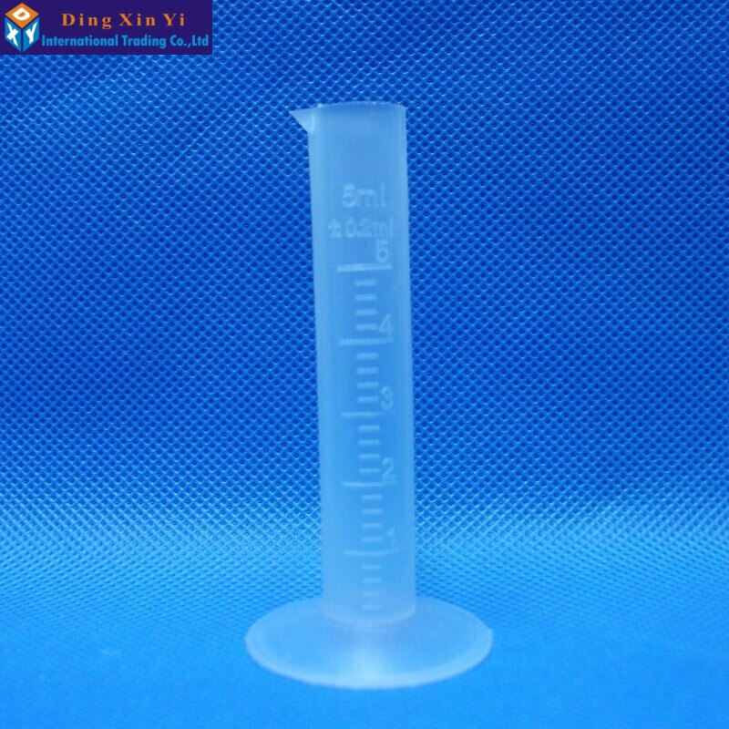 5ML 4 TEILE/LOS Klar Kunststoff Sauerei zylinder Labor Zylinder absolvierte zylinder