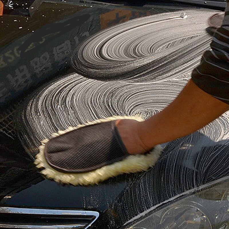 Auto Wasch Handschuhe Auto Reinigung Auto Pinsel Reiniger Weichen Künstliche Wolle Auto Styling Motorrad Unterlegscheibe Pflege