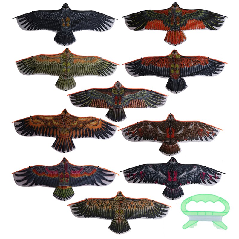 1,1 m Flache Adler Drachen Mit 30 Meter Drachen Linie freundlicher Fliegen Vogel Drachen Windsack draussen Spielzeug Garten Tuch Spielzeug für freundlicher