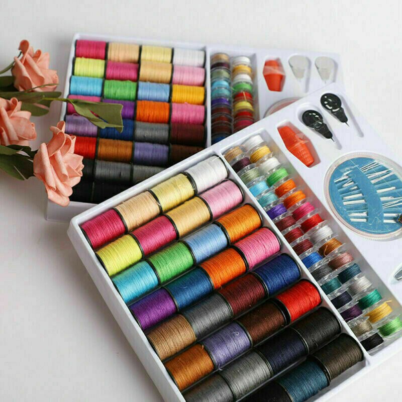 64 rollen Nähmaschine Linie Gewinde Spule einstellen Spule Baumwolle Spule Nadel Band Bausatz Für Heimat DIY Bekleidung NäHenne & stoff Neue