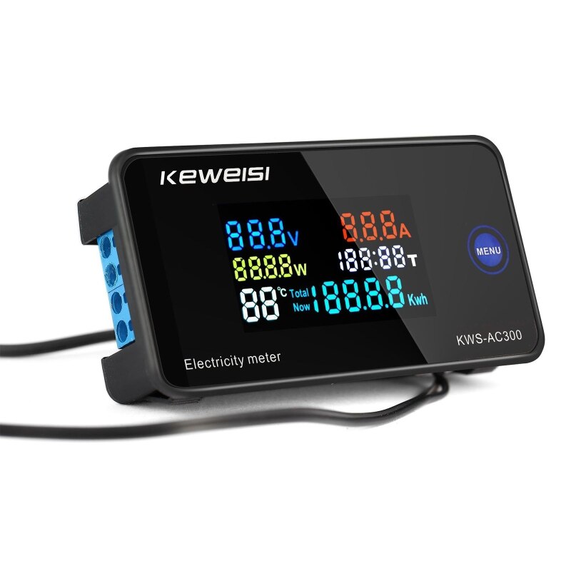 AC 50-300V Voltmeter Amperemeter Energie Energie Meter LCD Digital Strom Meter