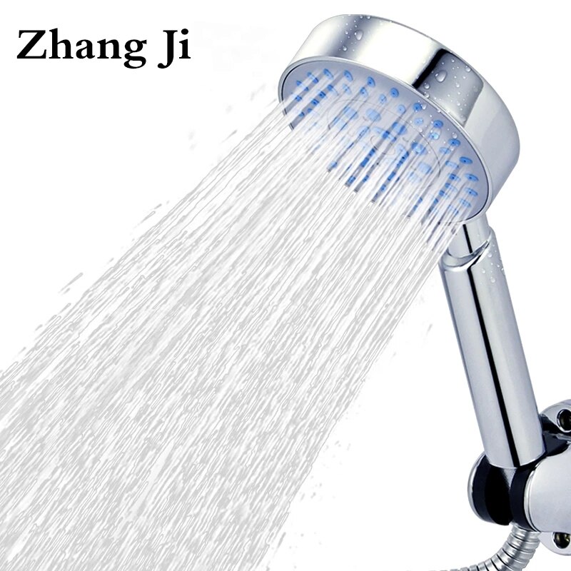 Fünf Funktion Dusche Kopf Mit Chrom Kieselsäure Gel Löcher Wassersparbrause Regen Runde Handheld Dusche ZJ006