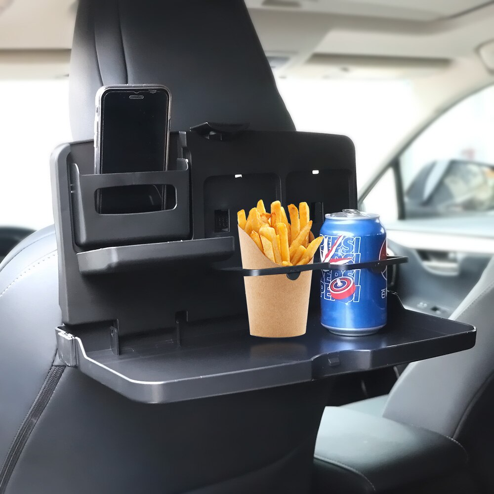 LEEPEE Auto Innen Lagerung Regal Esstisch Trinken Halfter Auto Klapp Lebensmittel Tasse Tablett Rücksitz Tasse Halfter Auto Styling