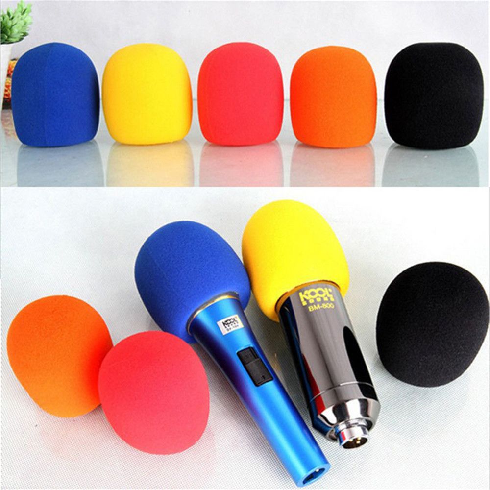 10 stücke Bunte Drahtlose Handheld Bühne Mikrofon Windschutz Schaum Mic Abdeckung Karaoke Dj Mikrofon Schwamm Pop Filter Wind Schild