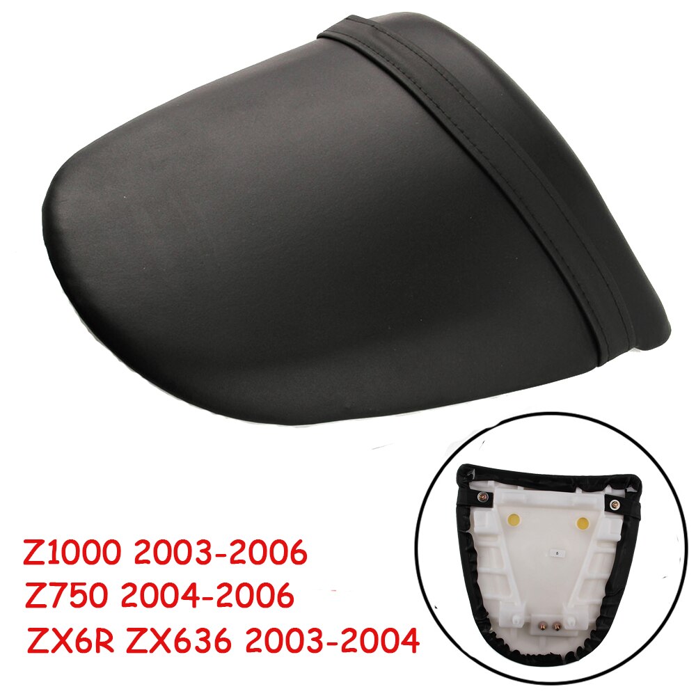 Motorrad Hinten Passagier Kissen Sozius Sitz Pad Leder Sitz Sozius Für Kawasaki Ninja ZX6R ZX636 2003-2004 Z1000 2003-2006
