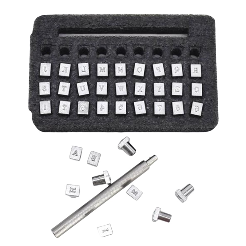 26 stücke Alphabet Leder Stanzen Druck schlagen Werkzeuge 26 Englisch Buchstaben Metall Stempel einstellen Leder Werkzeuge Leder Handwerk
