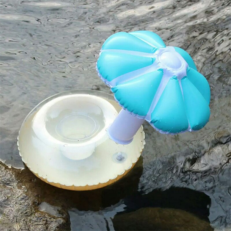 Mini Aufblasbare Trinken Können Halfter PVC Schwimm Regenschirm Schwimmen Schwimmbad bat Strand Party Spielzeug WHShopping