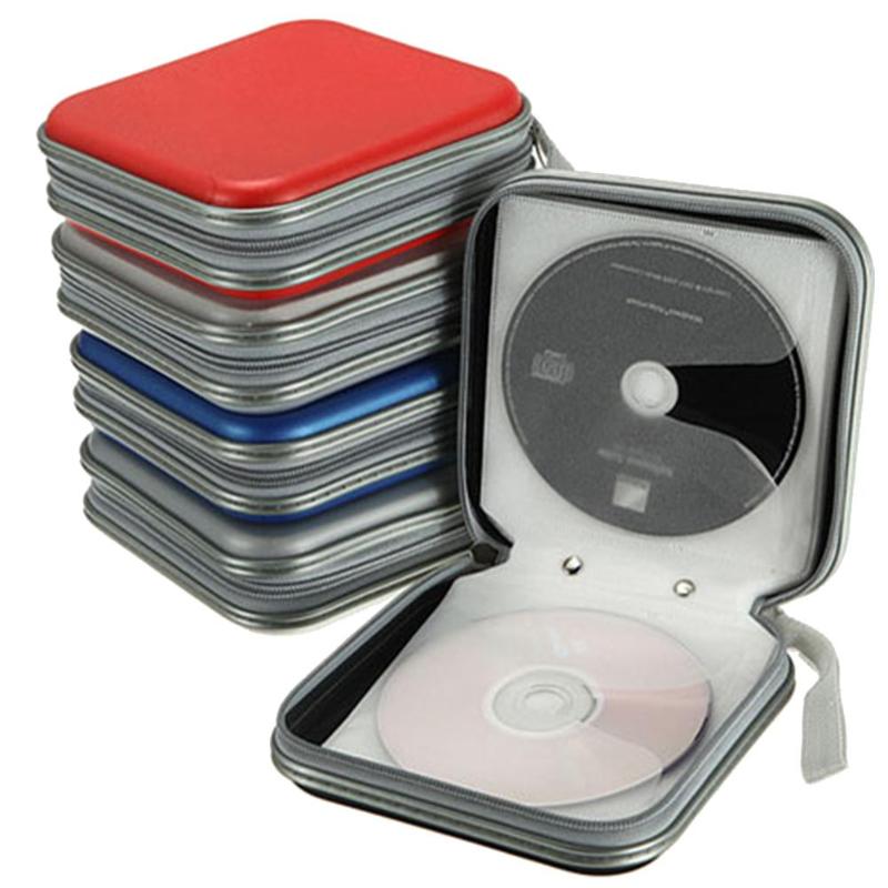 Tragbare 40 stücke Rabatt CD DVD Brieftasche Lagerung Organizer fallen Boxen Halfter Organizer fallen Halfter CD Hülse fest Tasche Album Kasten Fällen