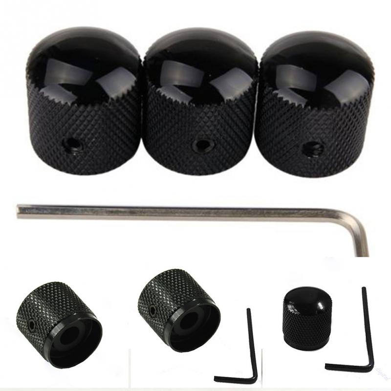 Neue Heiße Verkaufs Besten Preis Metall Schwarz Kuppel Ton Gitarre Bass Kontrolle Knopf Knopf Werkzeuge mit Schlüssel Für Elektrische gitarre bess