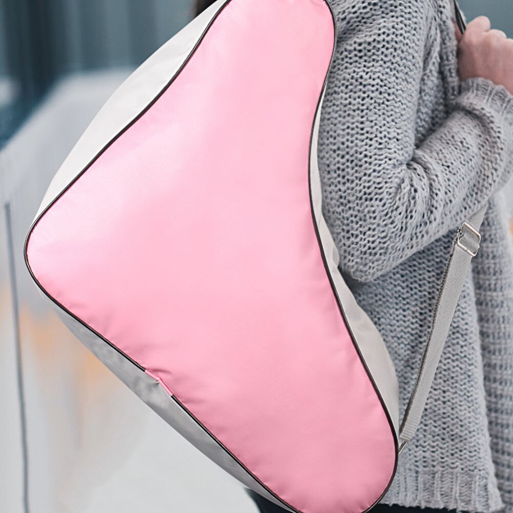 2Stck Schlittschuhe Tasche Dreieck Rucksack Rolle skaten Tasche für Turnhalle Stadion