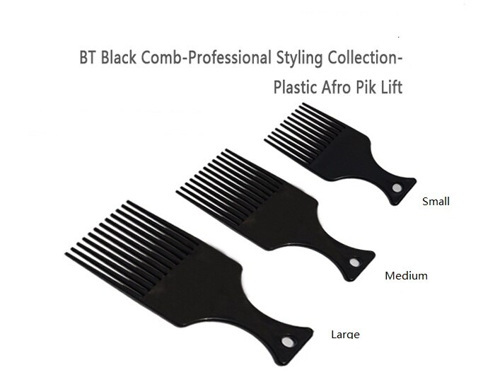 Salon Verwenden Sie 3 Größen, schwarzer afroamerikanischer wählen-Kamm, Haarkämme, afro-Haarkamm für Friseur-Styling-Werkzeuge, DIY-Haarwerkzeug LZN0037