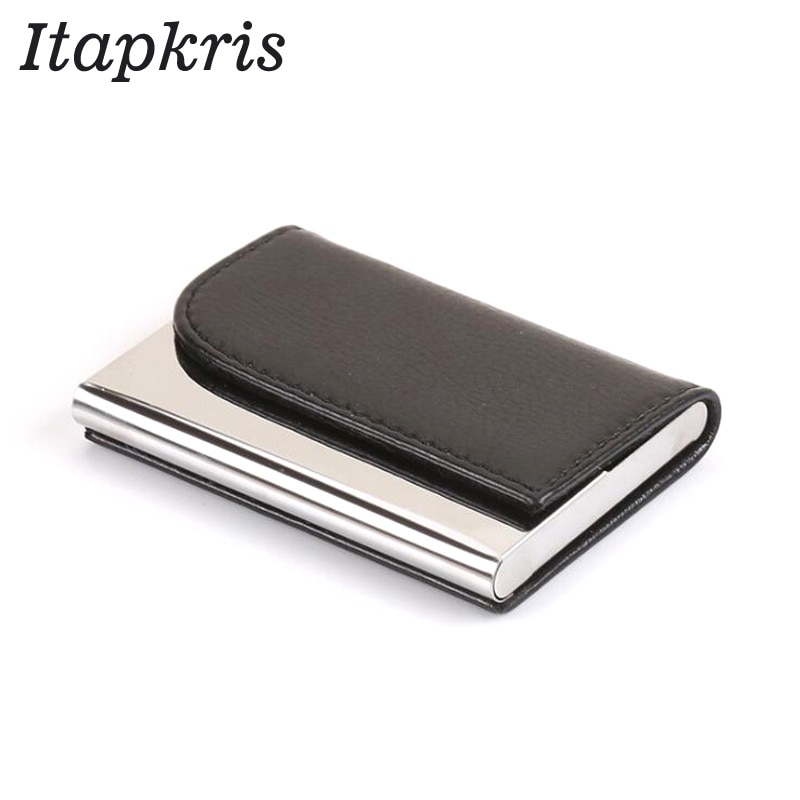 Itapkris Mann Visitenkarte Halfter PU Leder Bank Kreditkarte fallen Für Frauen Reise Aluminium Schwarz RFID Brieftasche Porte Carte