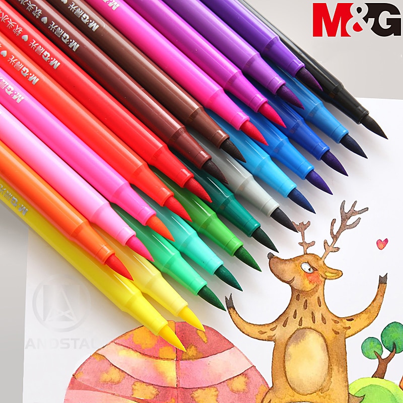 M &Ampere; G 48 Farben Waschbar Aquarell Kunst Marker Pinsel Stift für Zeitschriften Stifte Malerei lieferungen wasser farbe zeichnung schreibwaren einstellen