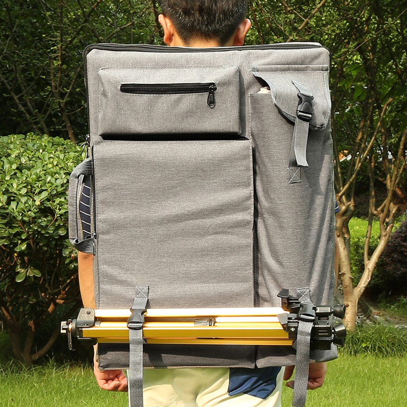 Große Kunst Tasche für Zeichnung Bord Malerei einstellen Skizzieren Werkzeuge Leinwand Malerei Kunst Liefert für Künstler Reise Skizze Tasche