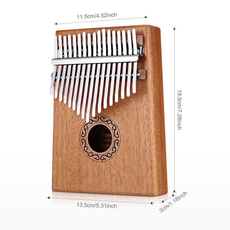 17 schlüssel Kalimba Daumen Klavier Finger Klavier Musikalische Spielzeug Mit Melodie-Hammer Und Musik Buch