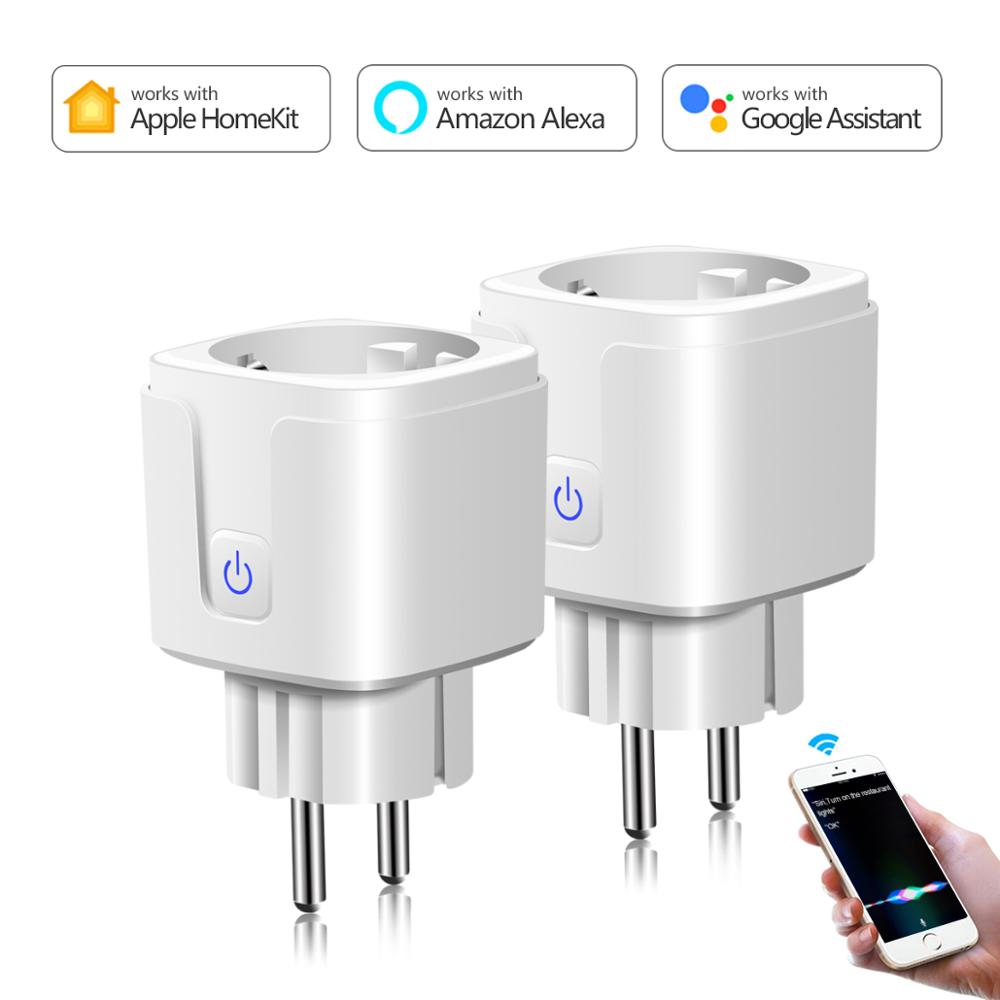 1/2/4Stck Clever Heimat WiFi Buchse EU Energie Stecker Clever Steuer Arbeit Mit Dohome/Homekit APP 15A Schalter Auslauf Energie Adapter